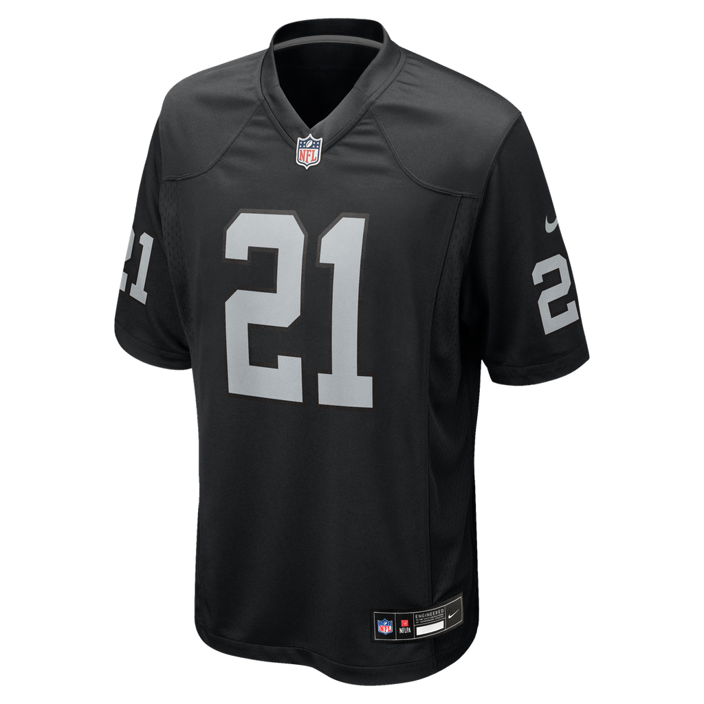 Las Vegas Raiders Cliff Branch Black Retired Player Game Jersey product image 2, provided for visual reference and product