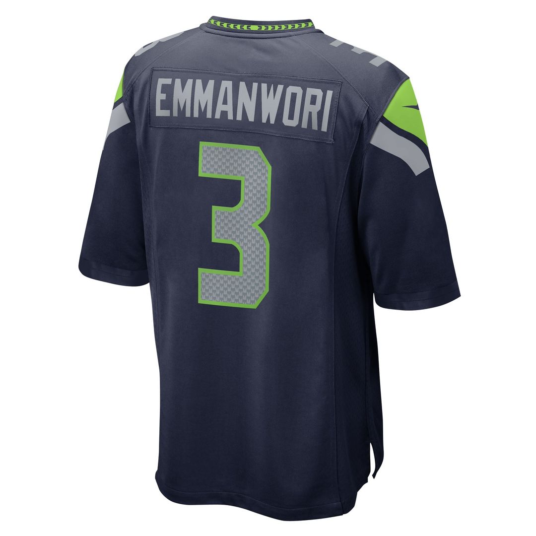 Seattle Seahawks Nick Emmanwori College Navy Team Game Jersey product image 9, provided for visual reference and product