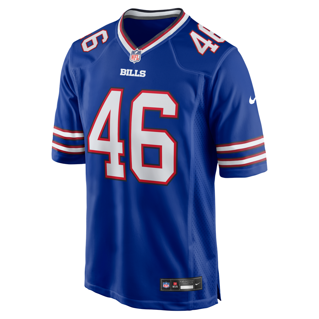 Buffalo Bills DJ Miller Jr. Royal Team Game Jersey product image 4, provided for visual reference and product detail review