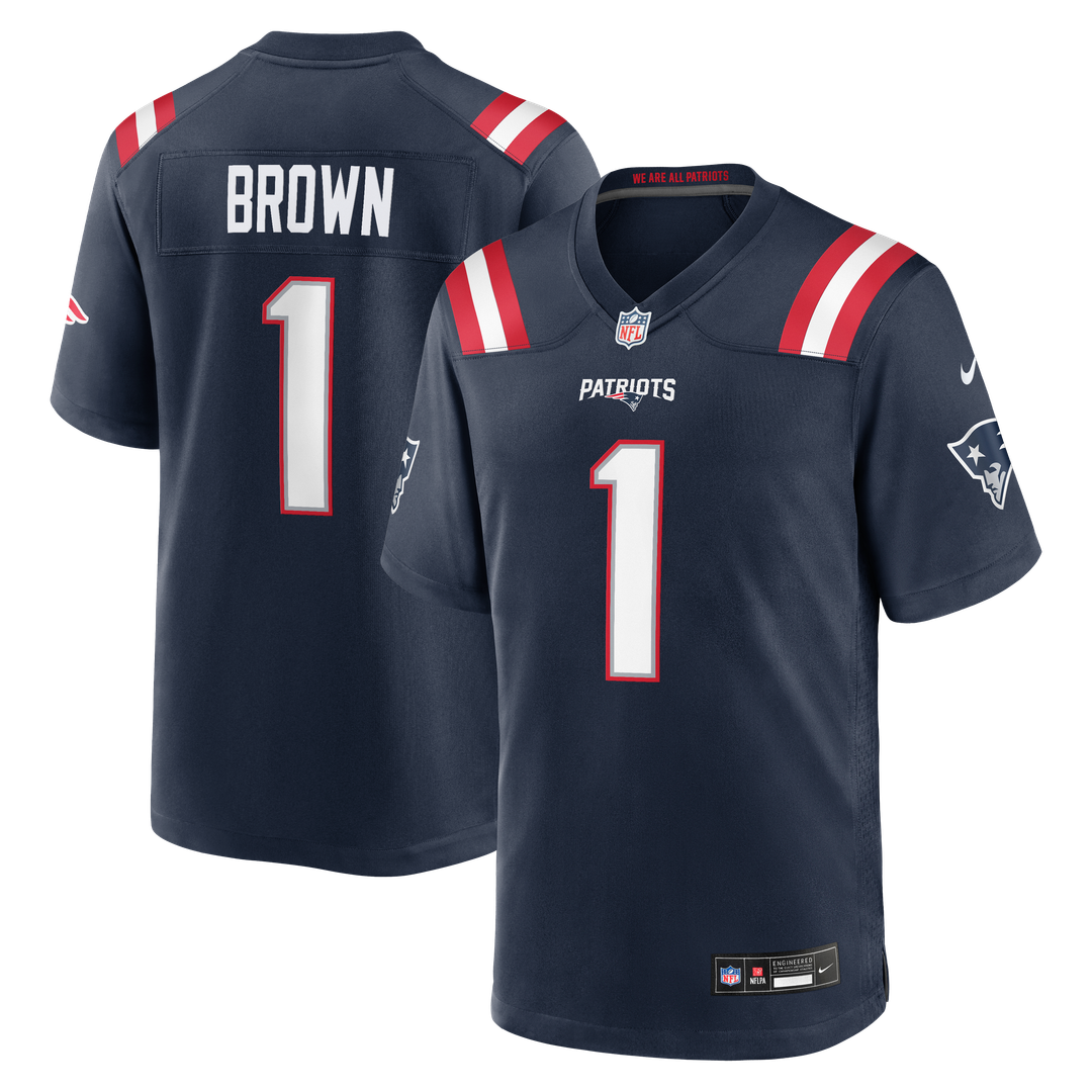 New England Patriots A.J. Brown Red Game Jersey product image 13, provided for visual reference and product detail review