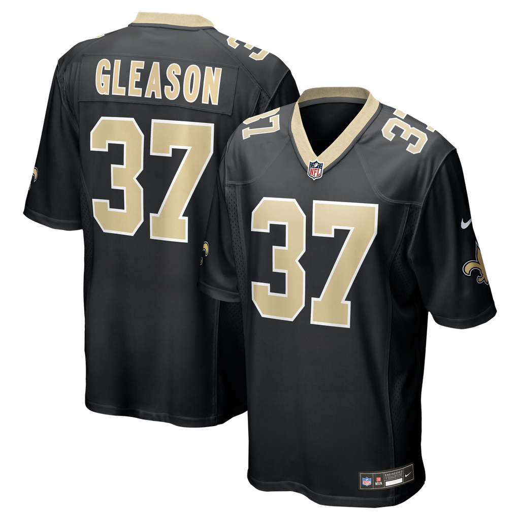 New Orleans Saints Steve Gleason Black Game Retired Player Jersey product image 1, provided for visual reference and product