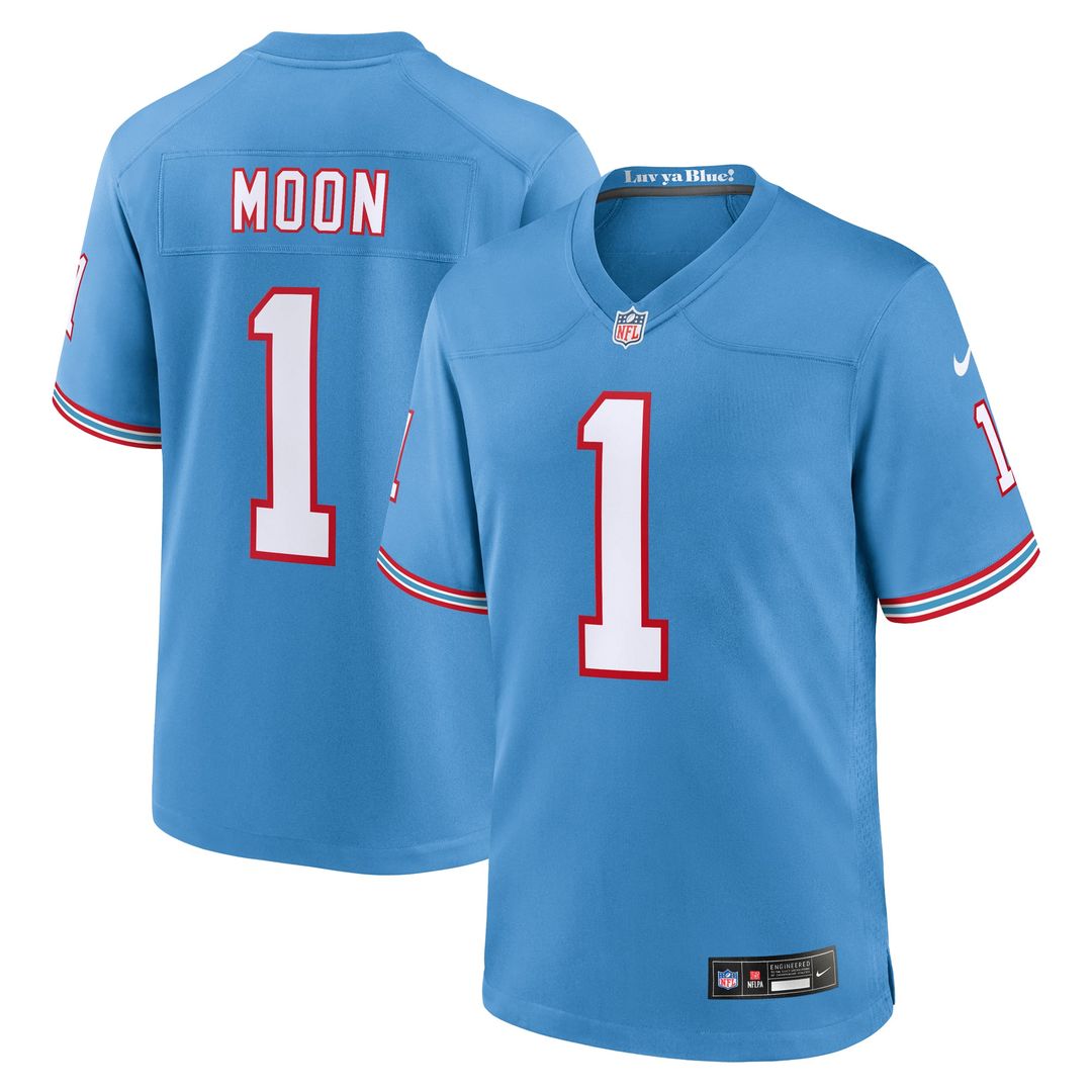 Tennessee Titans Warren Moon Light Blue Retired Player Alternate Game Jersey product image 1, provided for visual reference