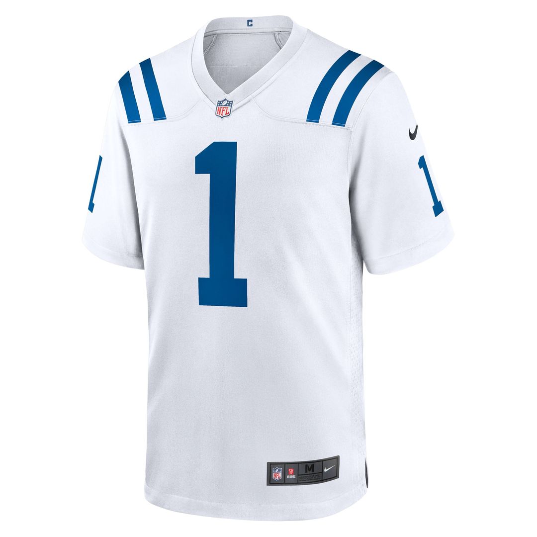 Indianapolis Colts Ahmad Sauce Gardner White Game Jersey product image 5, provided for visual reference and product detail