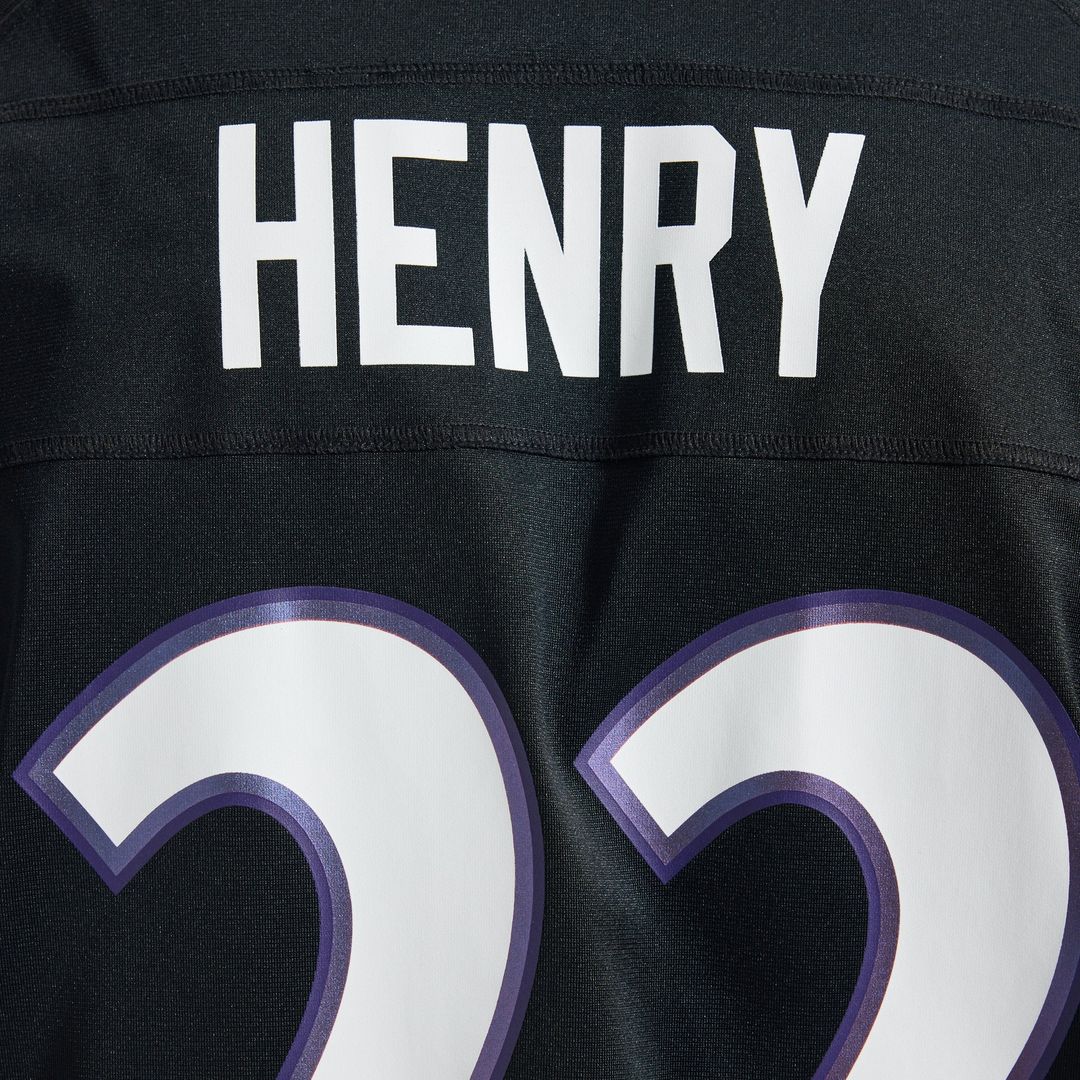 Baltimore Ravens Derrick Henry Black Alternate Game Jersey product image 12, provided for visual reference and product