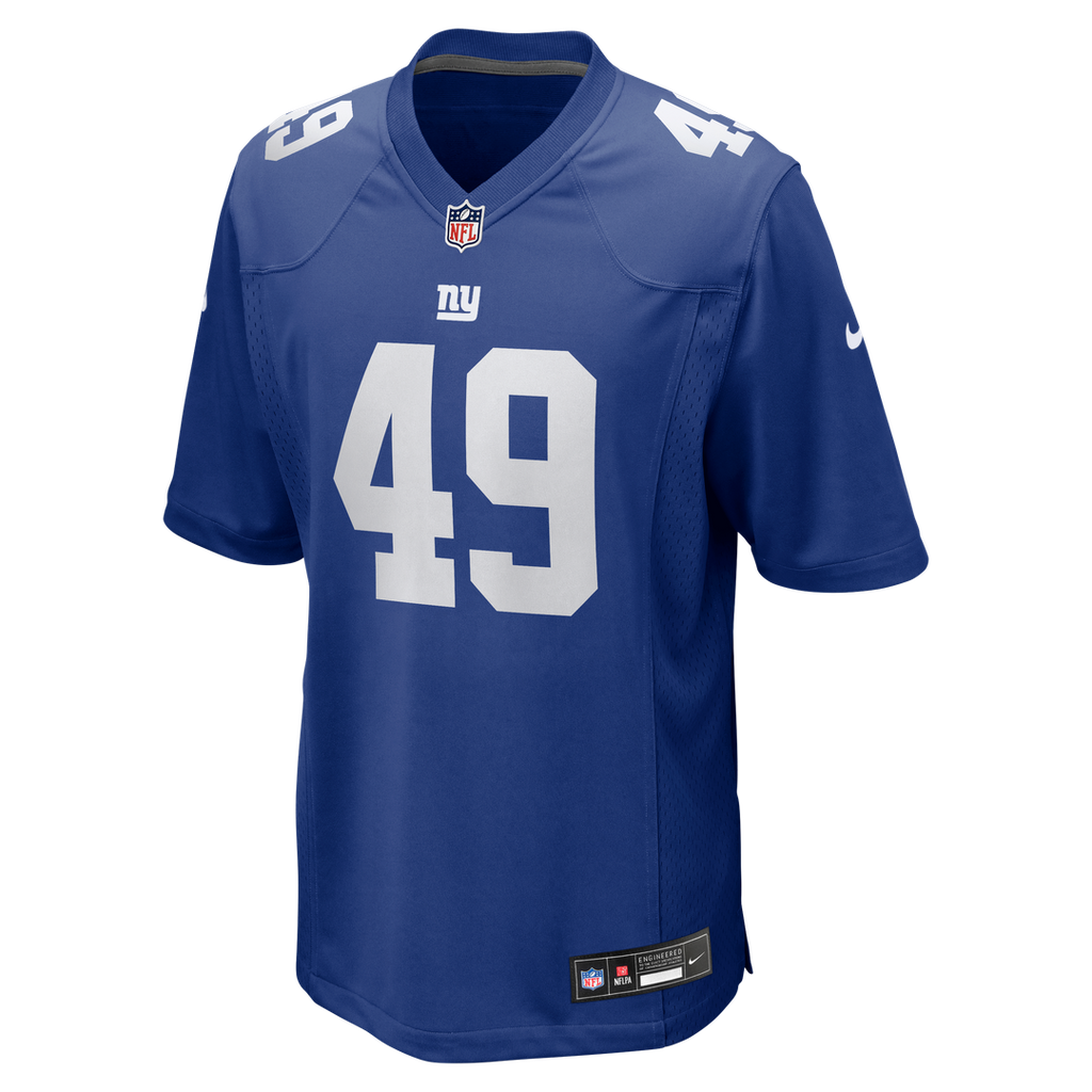 New York Giants Tremaine Edmunds Royal Team Game Jersey product image 2, provided for visual reference and product detail
