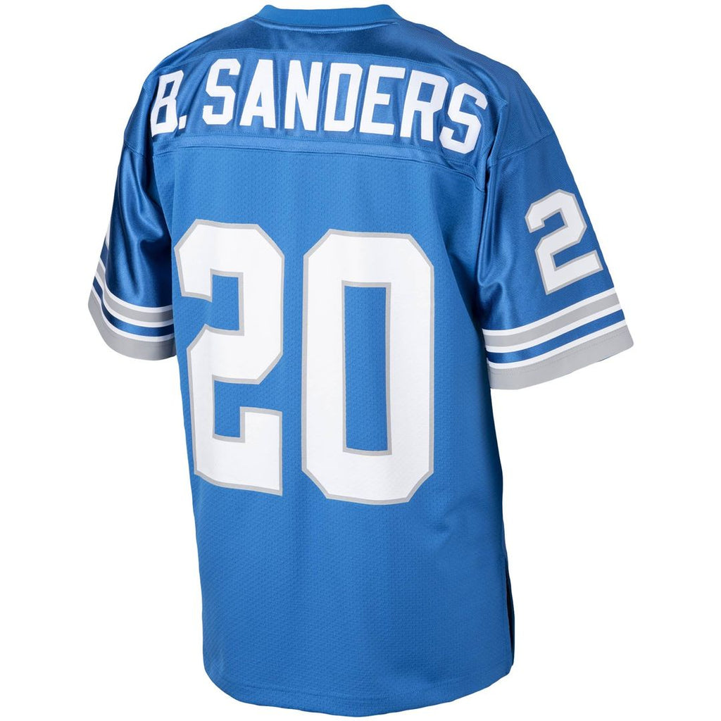 Detroit Lions 1993 Barry Sanders Blue Authentic Throwback Retired Player Jersey product image 3, provided for visual