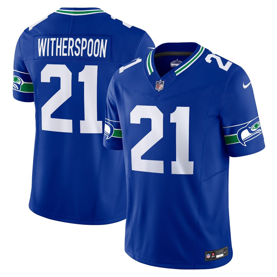 Seattle Seahawks Devon Witherspoon Royal Alternate Vapor F.U.S.E. Limited Jersey product image 1, provided for visual