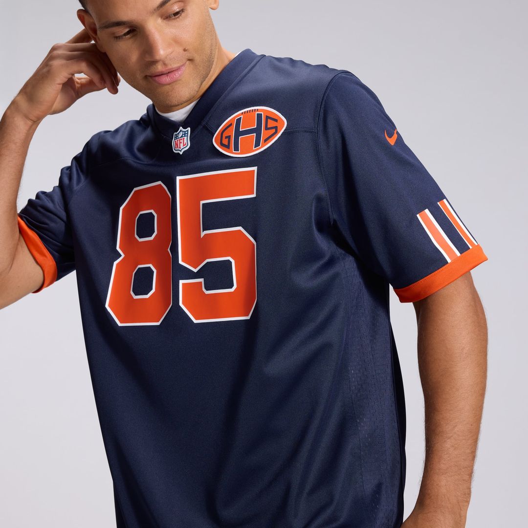 Chicago Bears Cole Kmet Navy 2026 Rivalries Collection Game Jersey product image 9, provided for visual reference and