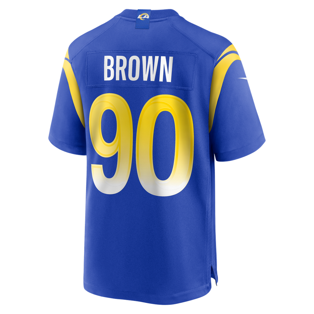 Los Angeles Rams Earnest Brown IV Royal Team Game Jersey product image 3, provided for visual reference and product detail