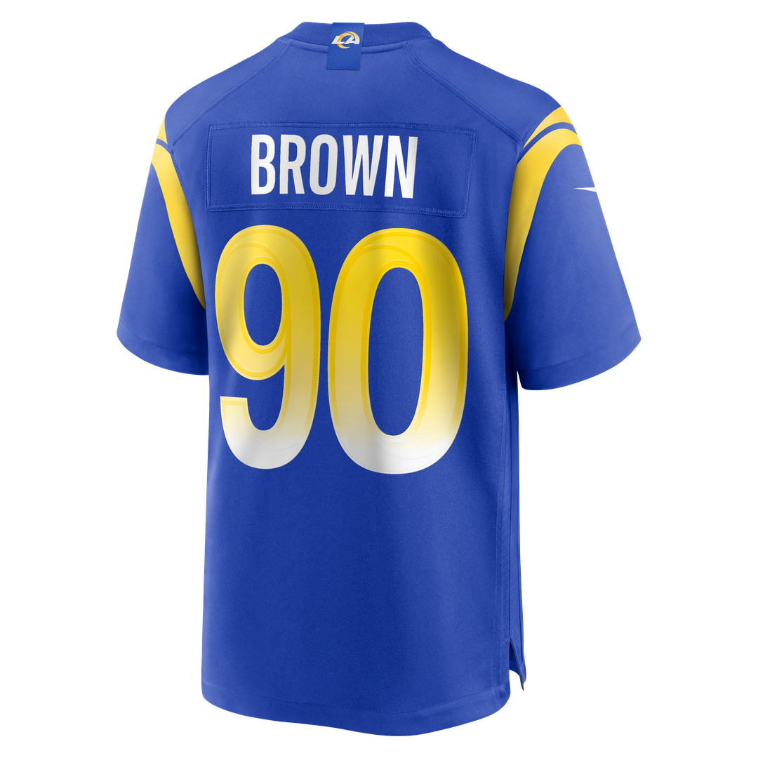 Los Angeles Rams Earnest Brown IV Royal Team Game Jersey product image 3, provided for visual reference and product detail