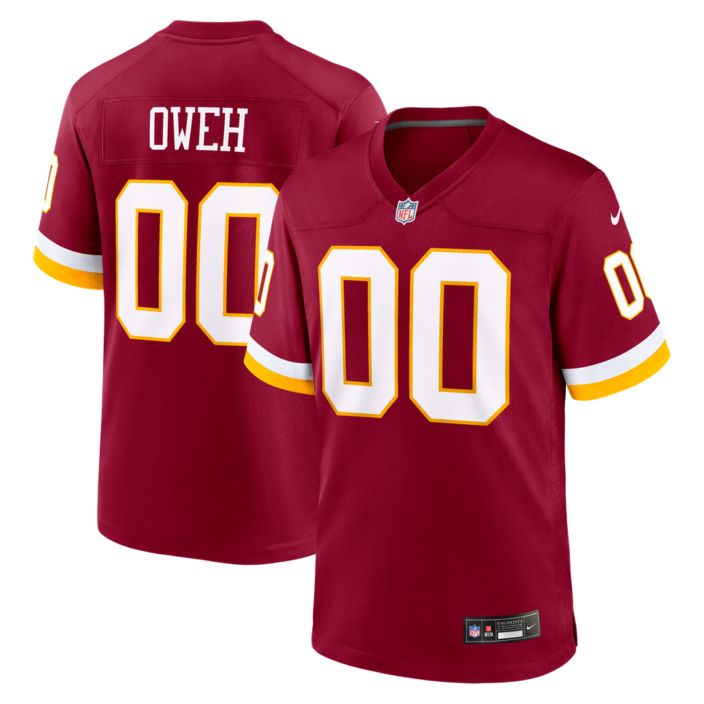 Washington Commanders Odafe Oweh Black Hail Raiser Alternate Game Jersey product image 7, provided for visual reference and