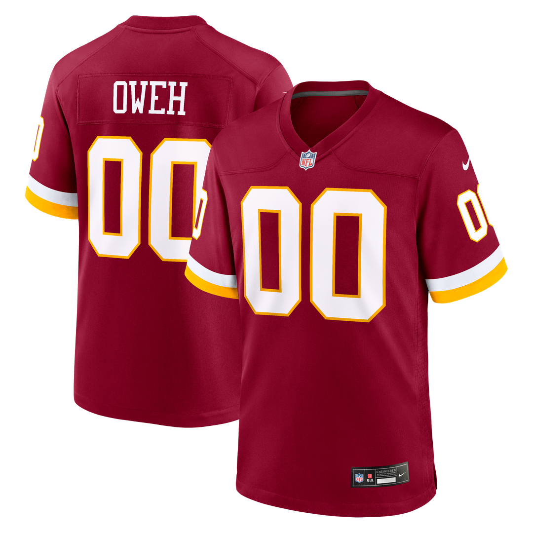 Washington Commanders Odafe Oweh Black Hail Raiser Alternate Game Jersey product image 7, provided for visual reference and