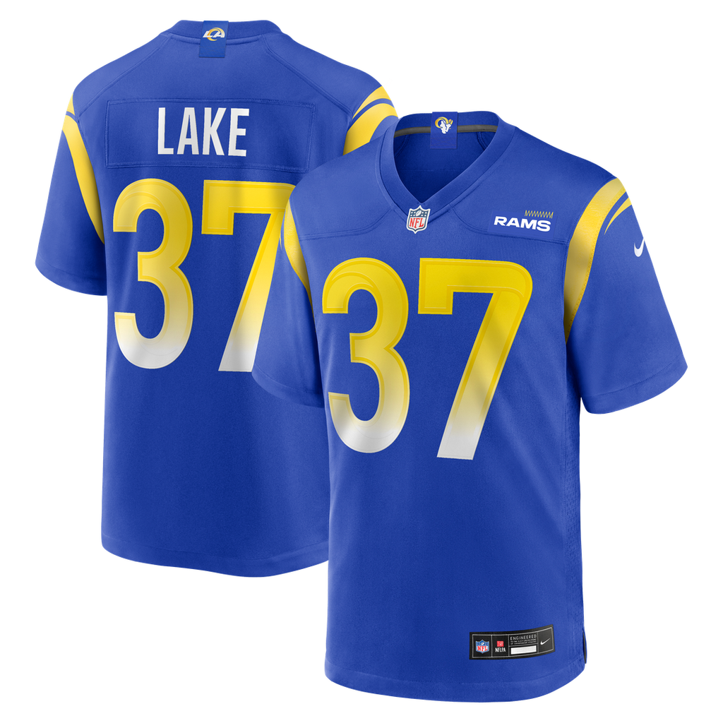 Los Angeles Rams Quentin Lake Royal Game Player Jersey product image 1, provided for visual reference and product detail