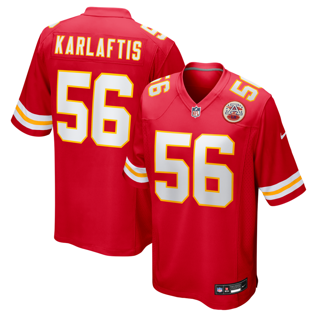 Kansas City Chiefs George Karlaftis Red Player Game Jersey product image 1, provided for visual reference and product detail