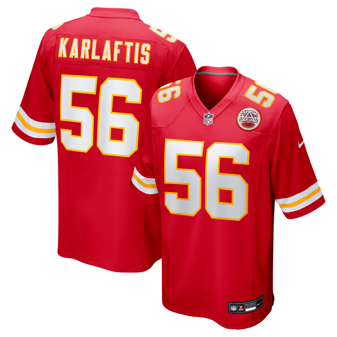 Kansas City Chiefs George Karlaftis Red Player Game Jersey product image 1, provided for visual reference and product detail