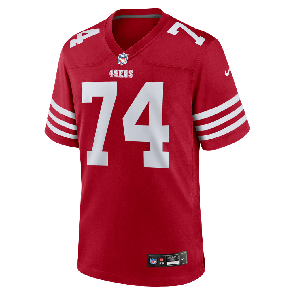 San Francisco 49ers Brett Toth Scarlet Team Game Jersey product image 2, provided for visual reference and product detail