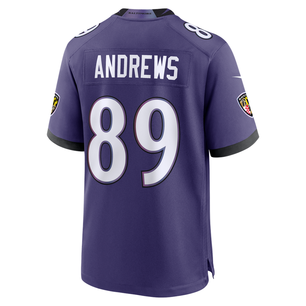 Baltimore Ravens Mark Andrews Black Alternate Game Jersey product image 9, provided for visual reference and product detail