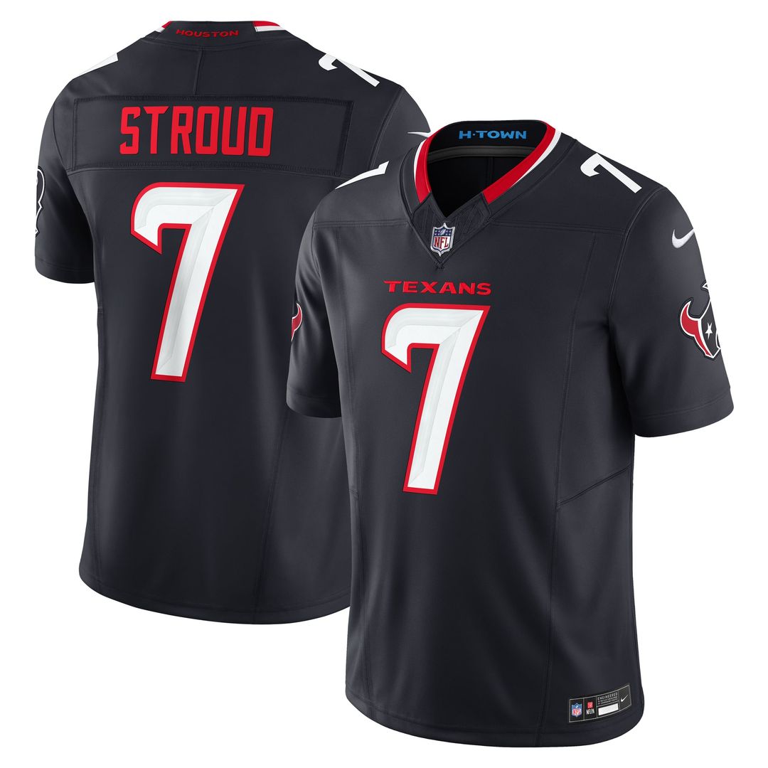 Houston Texans C.J. Stroud Navy Vapor F.U.S.E. Limited Jersey product image 1, provided for visual reference and product