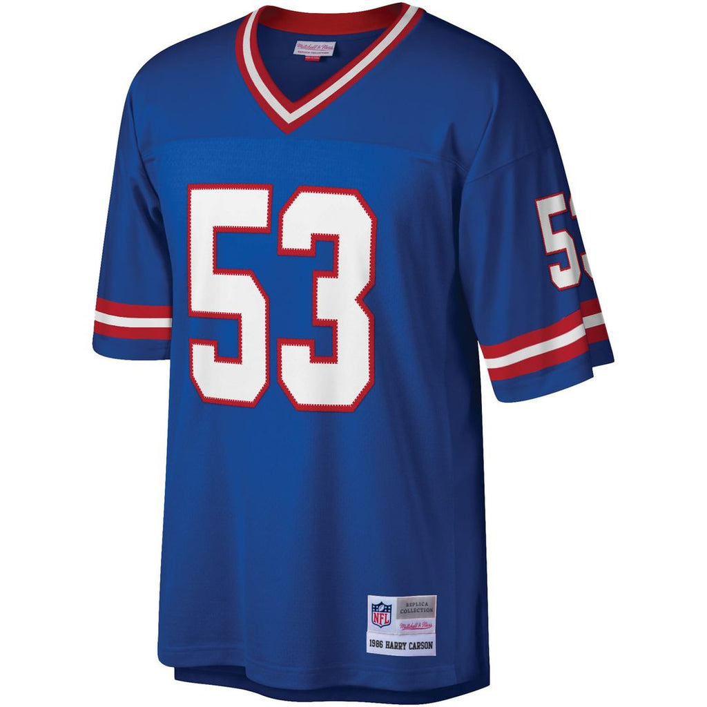 New York Giants Harry Carson Royal Legacy Replica Jersey product image 2, provided for visual reference and product detail