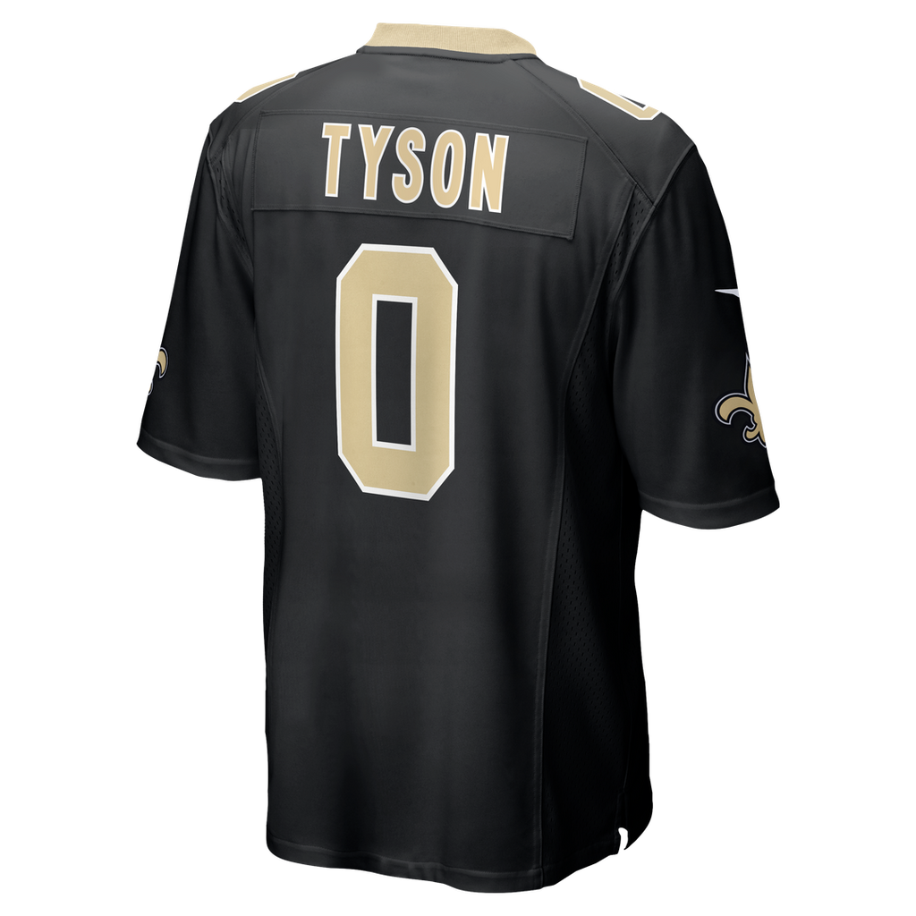 New Orleans Saints Jordyn Tyson Black Team Game Jersey product image 11, provided for visual reference and product detail