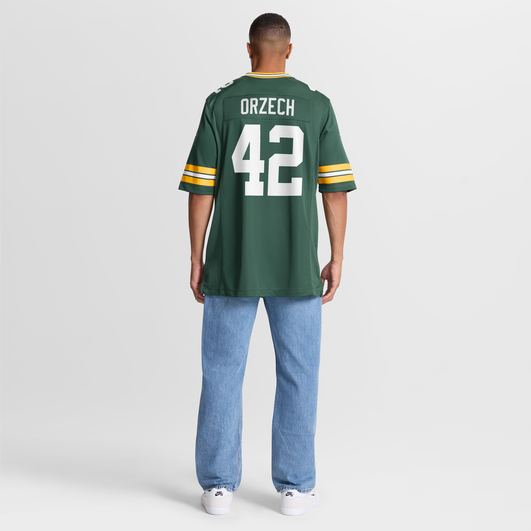 Green Bay Packers Matt Orzech Green Game Jersey product image 8, provided for visual reference and product detail review