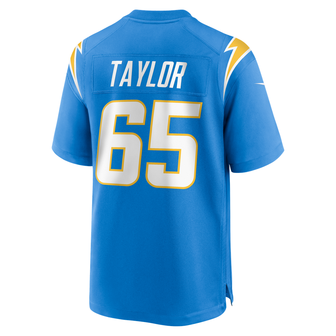 Los Angeles Chargers Logan Taylor Powder Blue Team Game Jersey product image 5, provided for visual reference and product