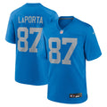 Detroit Lions Sam LaPorta Blue Alternate Game Jersey product image 1, provided for visual reference and product detail review