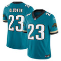Jacksonville Jaguars Foye Oluokun Teal Prowler Throwback Vapor F.U.S.E. Limited Jersey product image 1, provided for visual