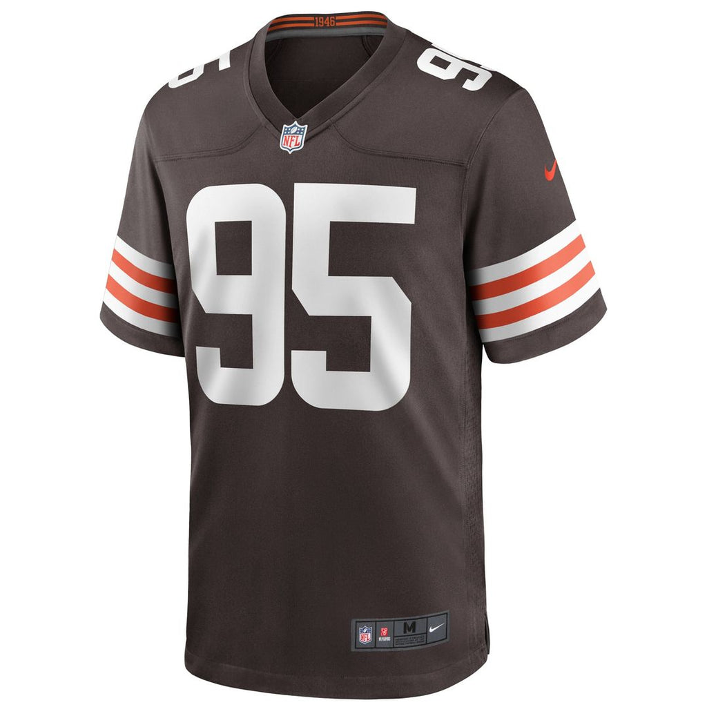 Cleveland Browns Myles Garrett Brown Player Game Jersey product image 2, provided for visual reference and product detail