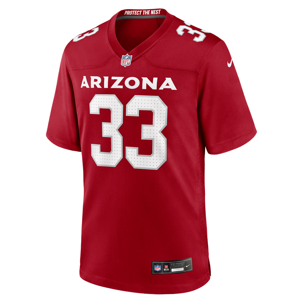Arizona Cardinals Trey Benson Cardinal Team Game Jersey product image 2, provided for visual reference and product detail