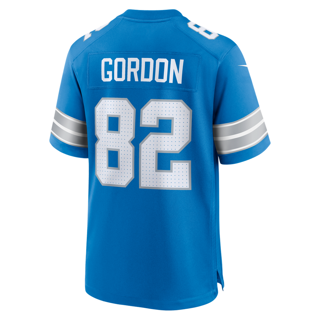 Detroit Lions Thomas Gordon Blue Team Game Jersey product image 3, provided for visual reference and product detail review