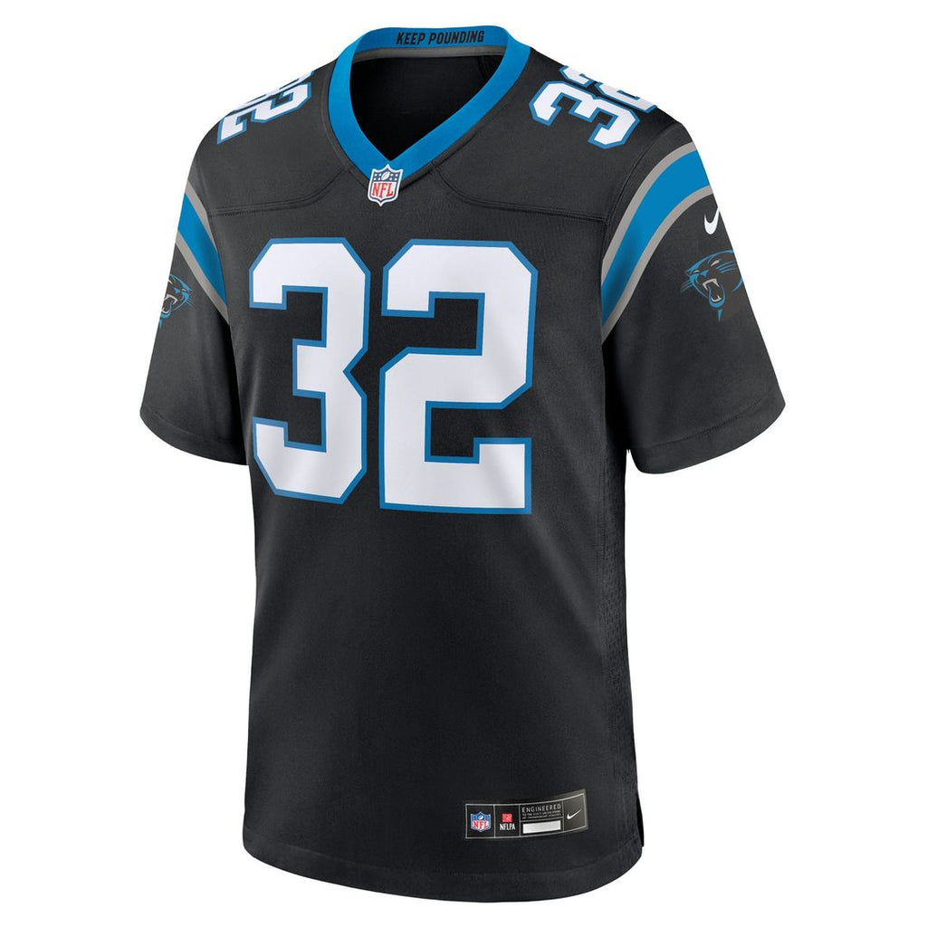 Carolina Panthers Trevin Wallace Black Team Game Jersey product image 2, provided for visual reference and product detail