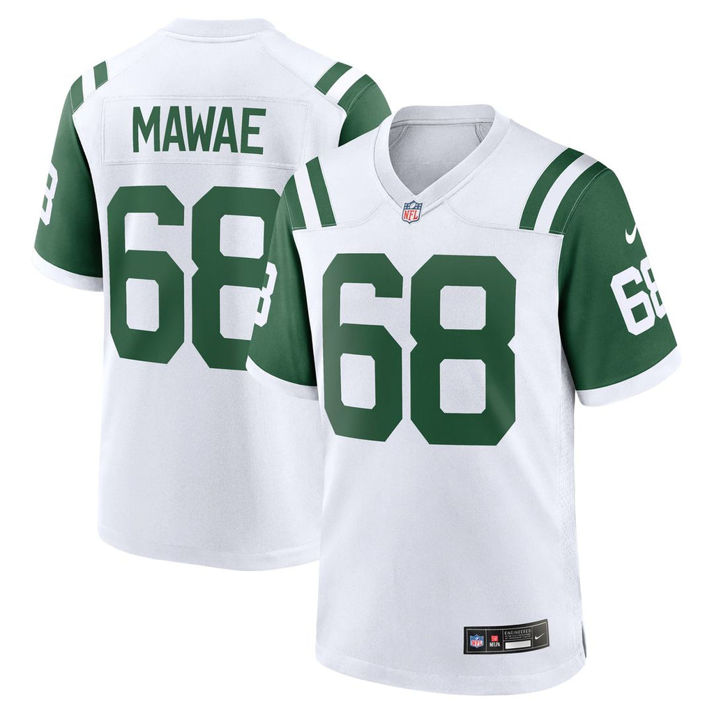 New York Jets Kevin Mawae White Retired Player Alternate Game Jersey product image 1, provided for visual reference and