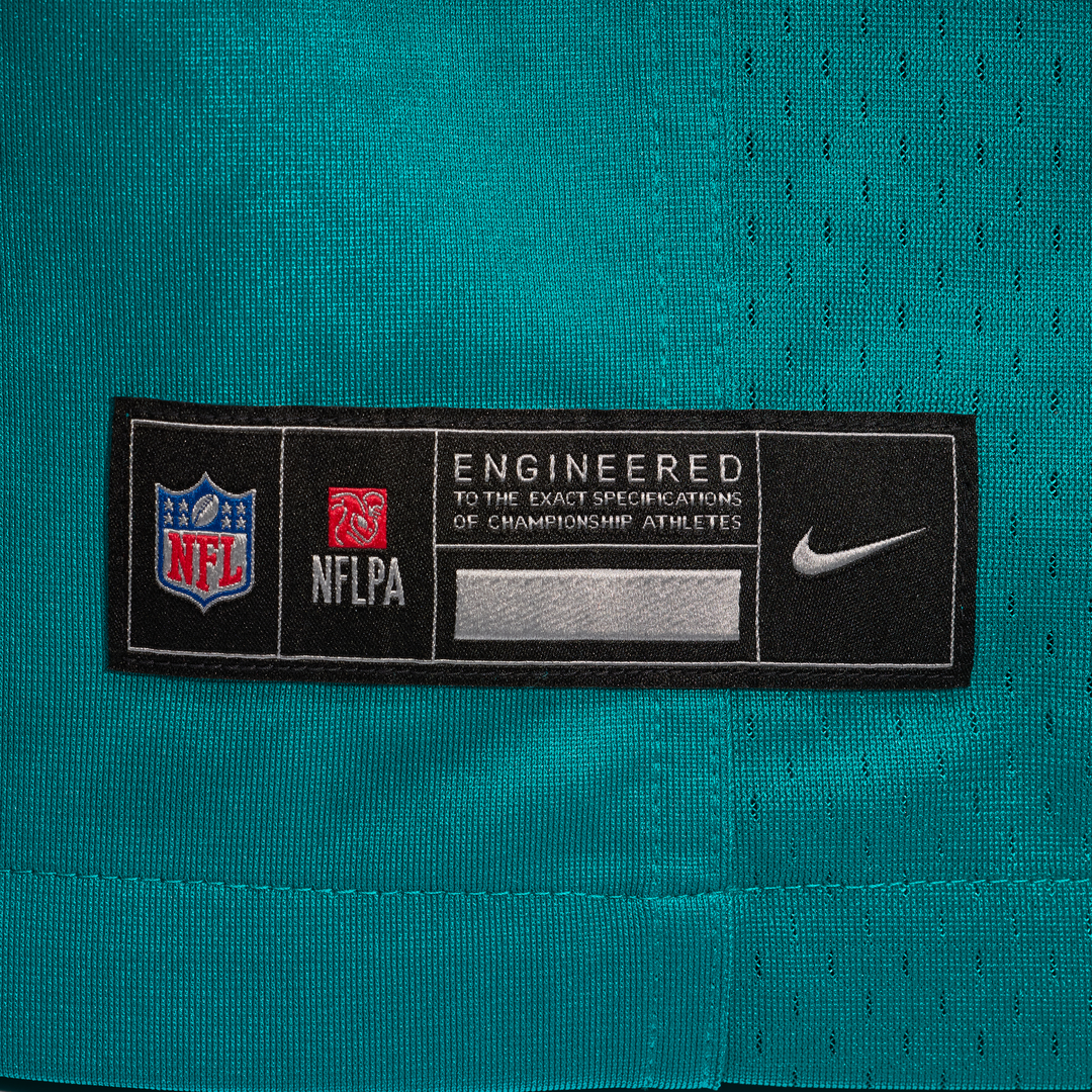 Miami Dolphins Jacob Rodriguez Aqua Alternate Game Jersey product image 12, provided for visual reference and product detail