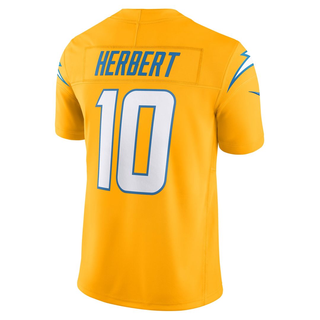 Los Angeles Chargers Justin Herbert Gold Alternate Charger Power Vapor F.U.S.E. Limited Jersey product image 3, provided for