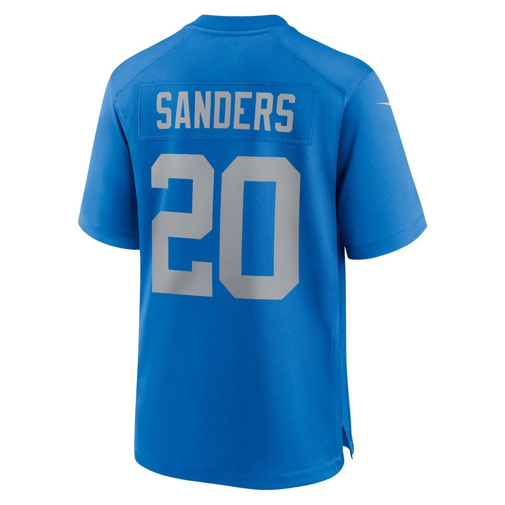 Detroit Lions Barry Sanders Blue Alternate Game Jersey product image 3, provided for visual reference and product detail