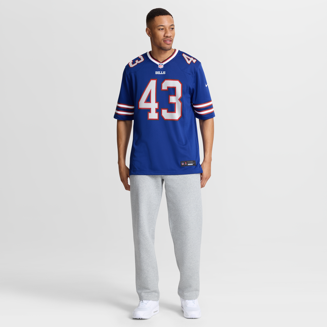 Buffalo Bills Dorian Strong Royal Team Game Jersey product image 7, provided for visual reference and product detail review