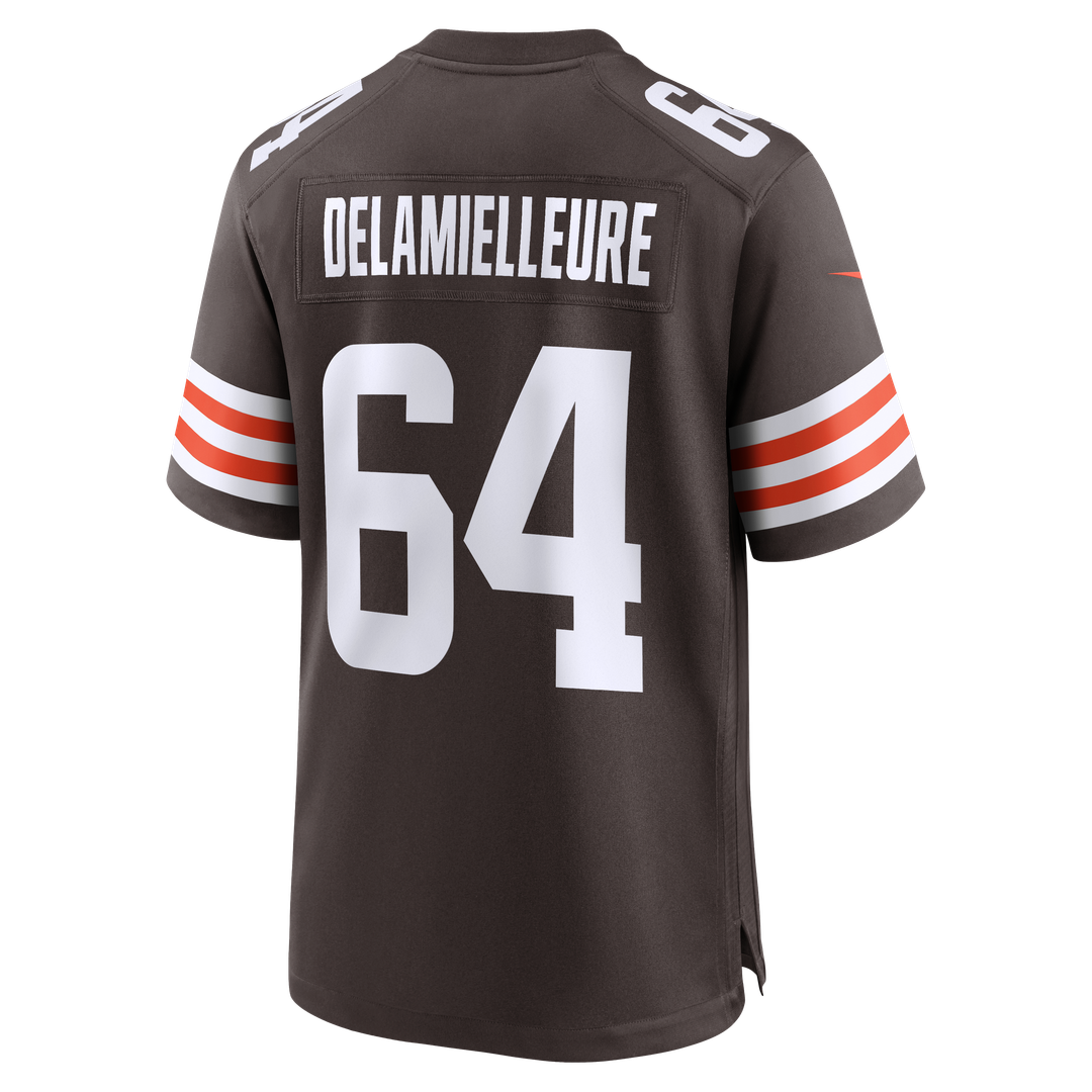 Cleveland Browns Joe DeLamielleure Brown Game Retired Player Jersey product image 3, provided for visual reference and