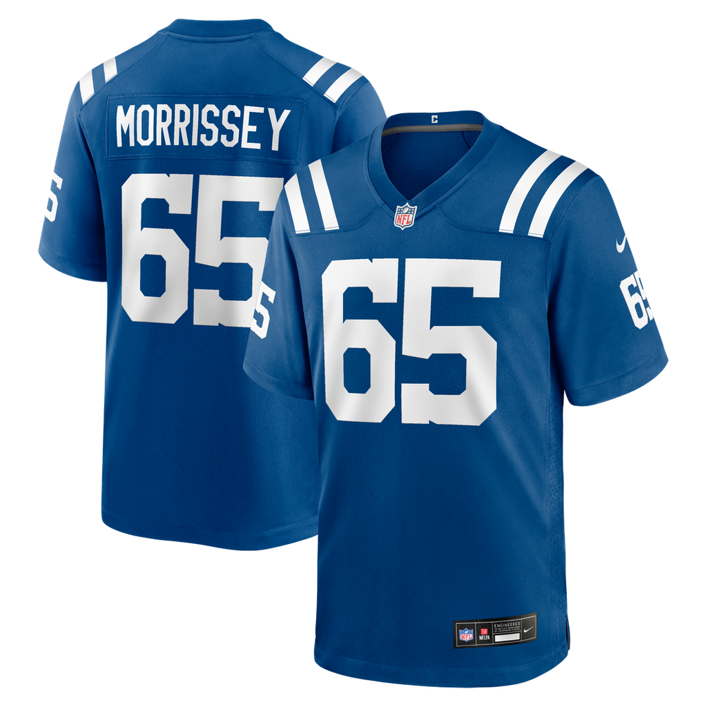 Indianapolis Colts Jimmy Morrissey Royal Team Game Jersey product image 1, provided for visual reference and product detail