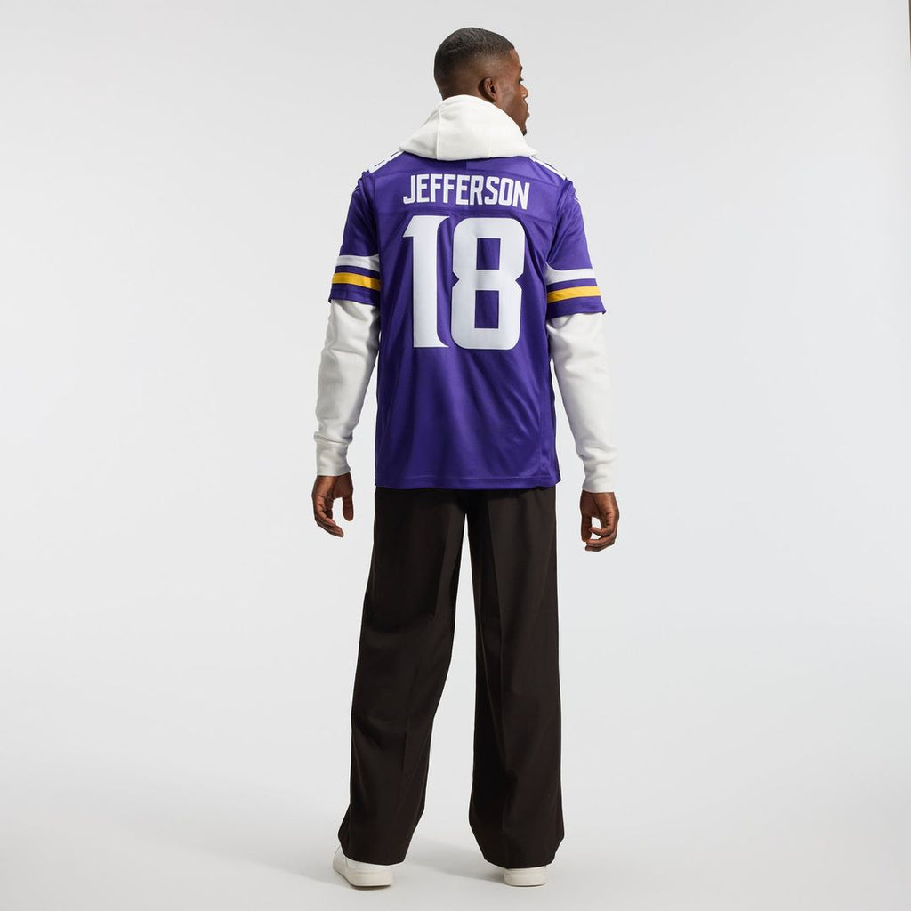 Minnesota Vikings Justin Jefferson White Alternate Vapor F.U.S.E. Stitched Limited Jersey product image 11, provided for