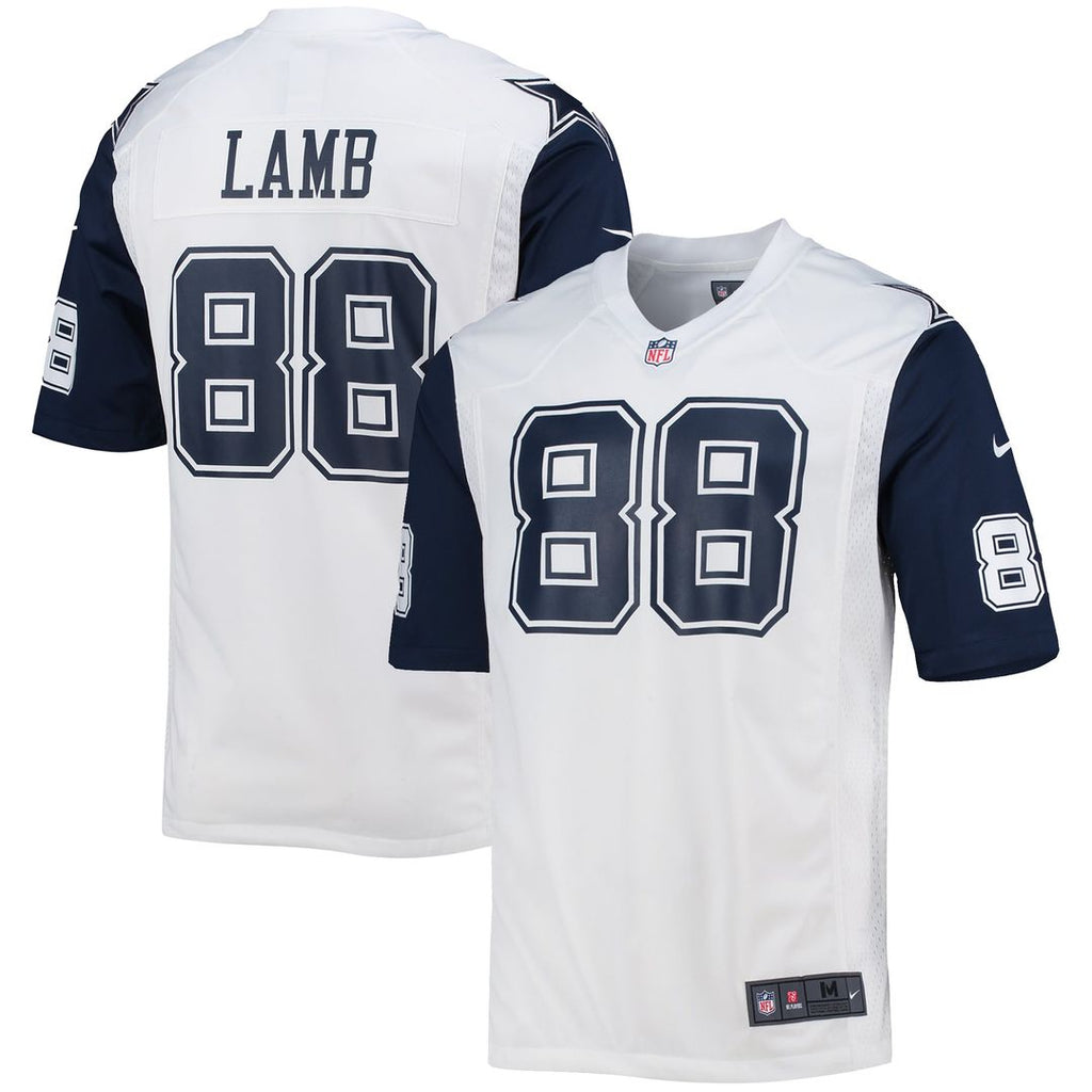 Dallas Cowboys CeeDee Lamb White Alternate Game Team Jersey product image 4, provided for visual reference and product