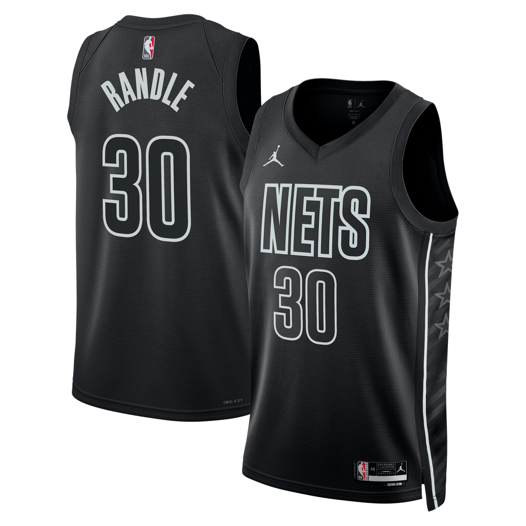 Julius Randle Brooklyn Nets Statement Edition Swingman Jersey - Black - Unisex product image 2, provided for visual