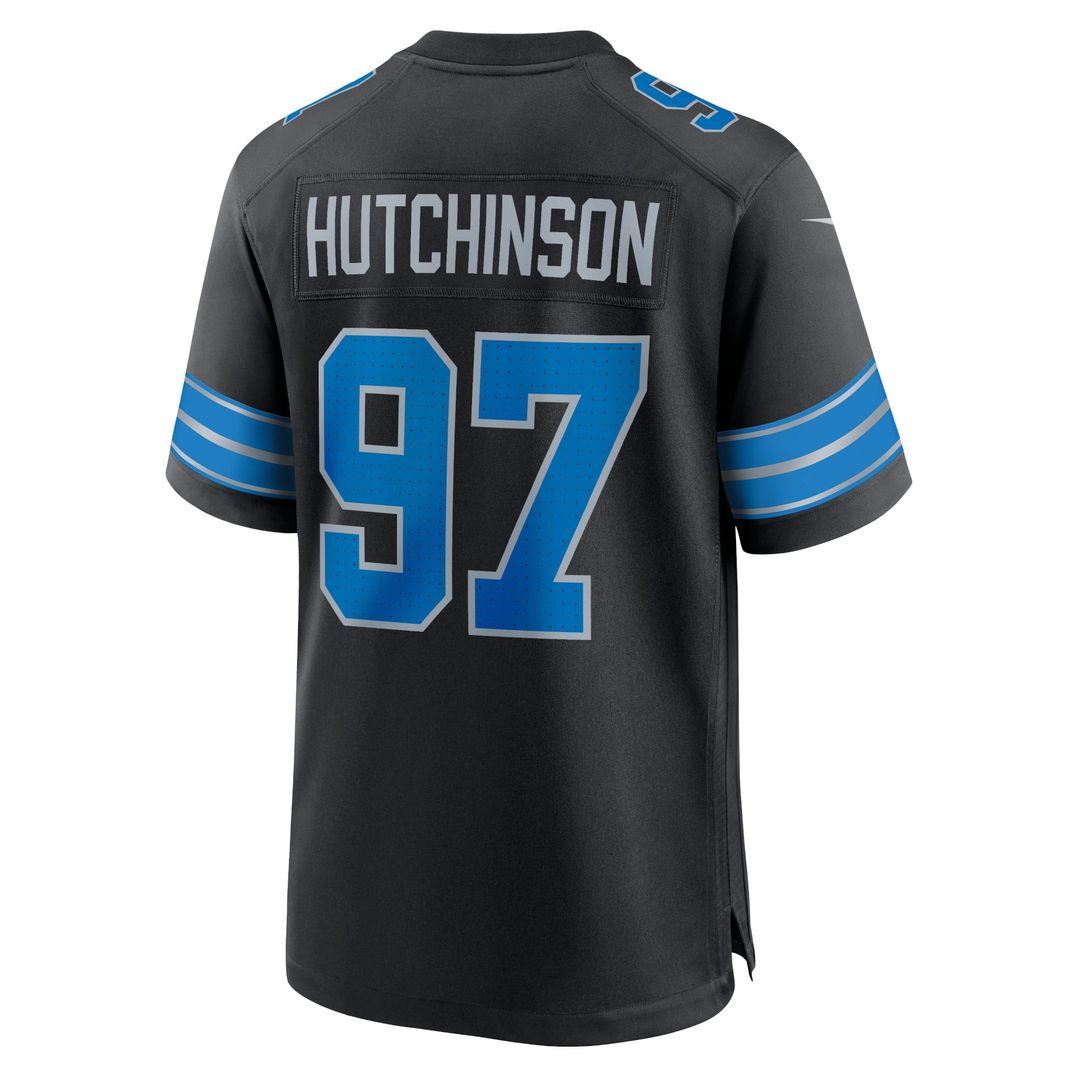 Detroit Lions Aidan Hutchinson Black 2nd Alternate Game Jersey product image 9, provided for visual reference and product