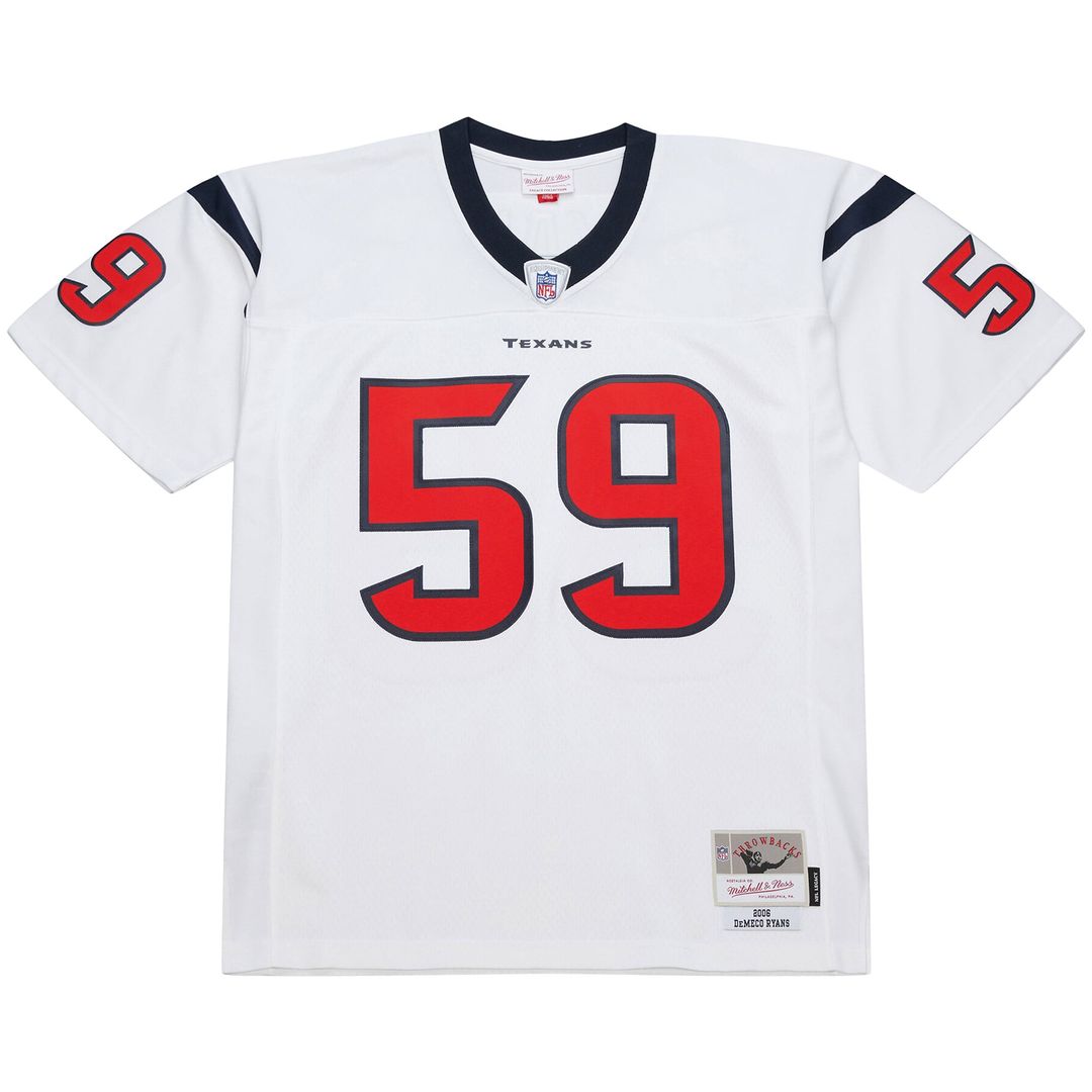 Houston Texans DeMeco Ryans White 2006 Legacy Replica Jersey product image 2, provided for visual reference and product