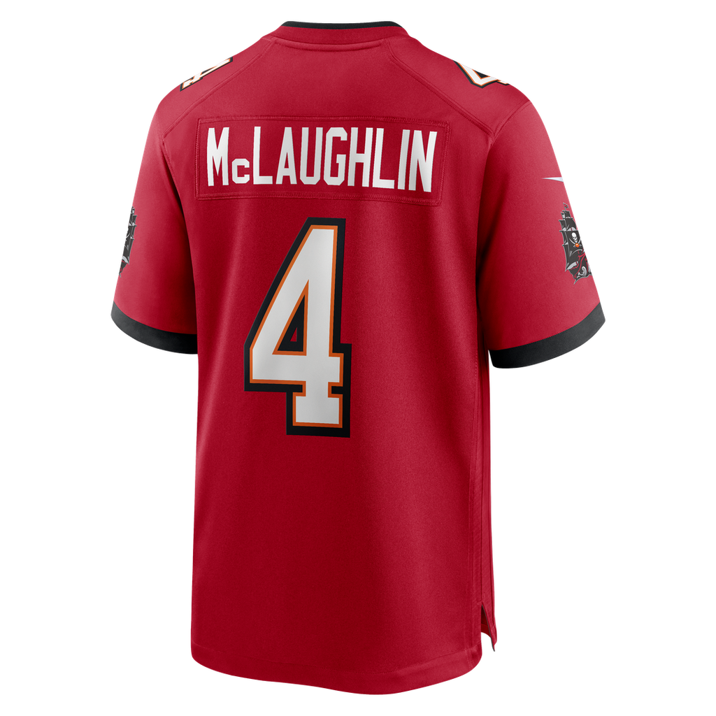 Tampa Bay Buccaneers Chase McLaughlin Red Game Player Jersey product image 3, provided for visual reference and product