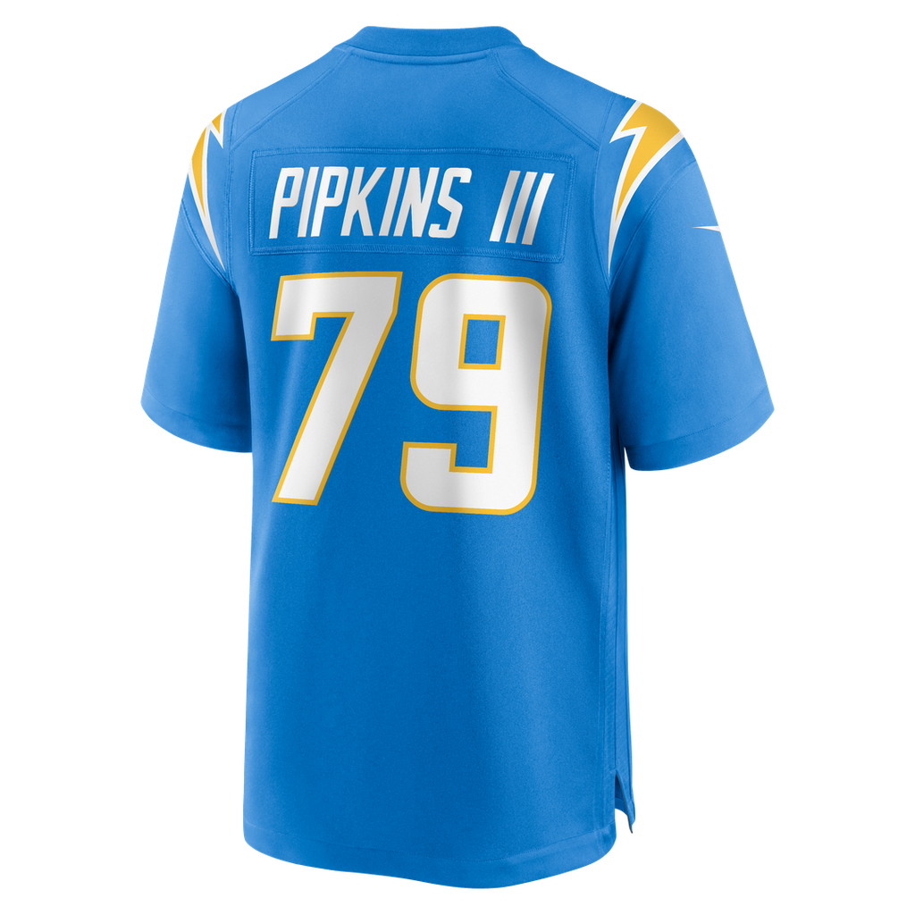 Los Angeles Chargers Trey Pipkins III Powder Blue Game Jersey product image 3, provided for visual reference and product