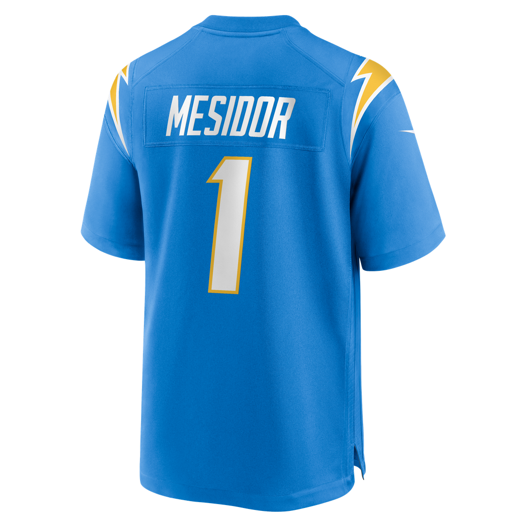 Los Angeles Chargers Akheem Mesidor Powder Blue Team Game Jersey product image 3, provided for visual reference and product