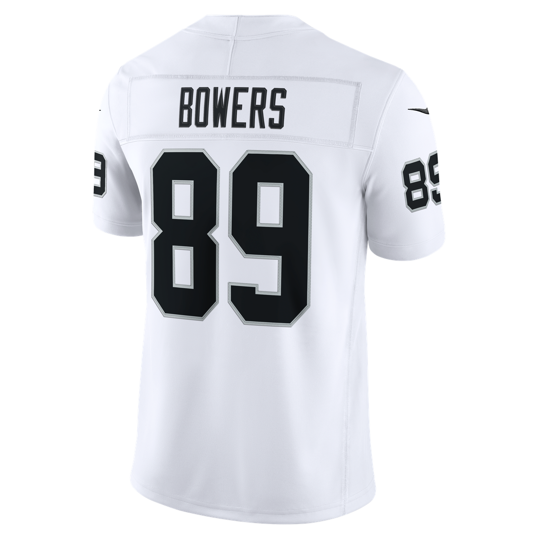 Las Vegas Raiders Brock Bowers White Vapor F.U.S.E. Stitched Limited Jersey product image 3, provided for visual reference