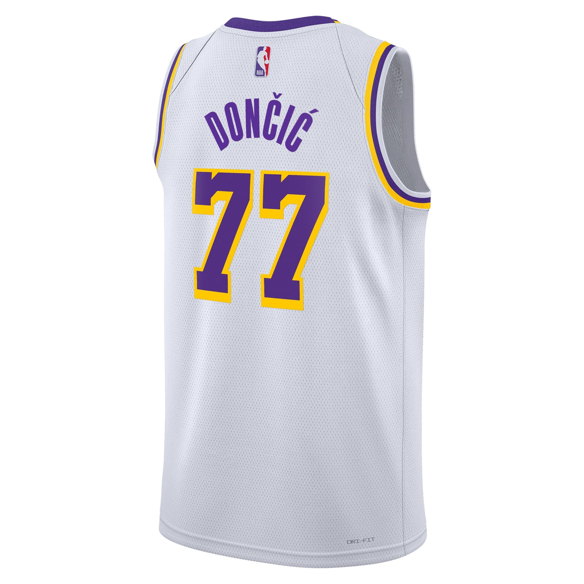 Los Angeles Lakers Association Edition Swingman Jersey - White - Luka Dončić - Unisex product image 4, provided for visual