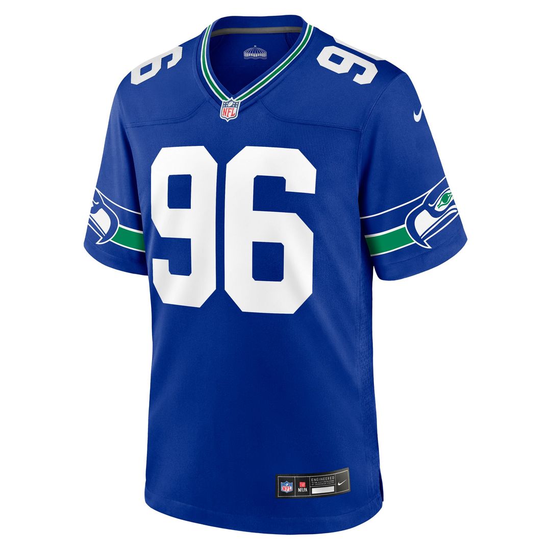 Seattle Seahawks Cortez Kennedy Royal Retired Player Alternate Game Jersey product image 2, provided for visual reference